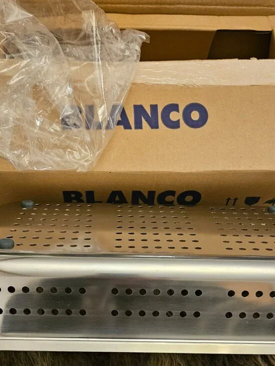 NEW Box  Blanco 514015 Stainless Steel Colander, sits on sink rim - Picture 6 of 7